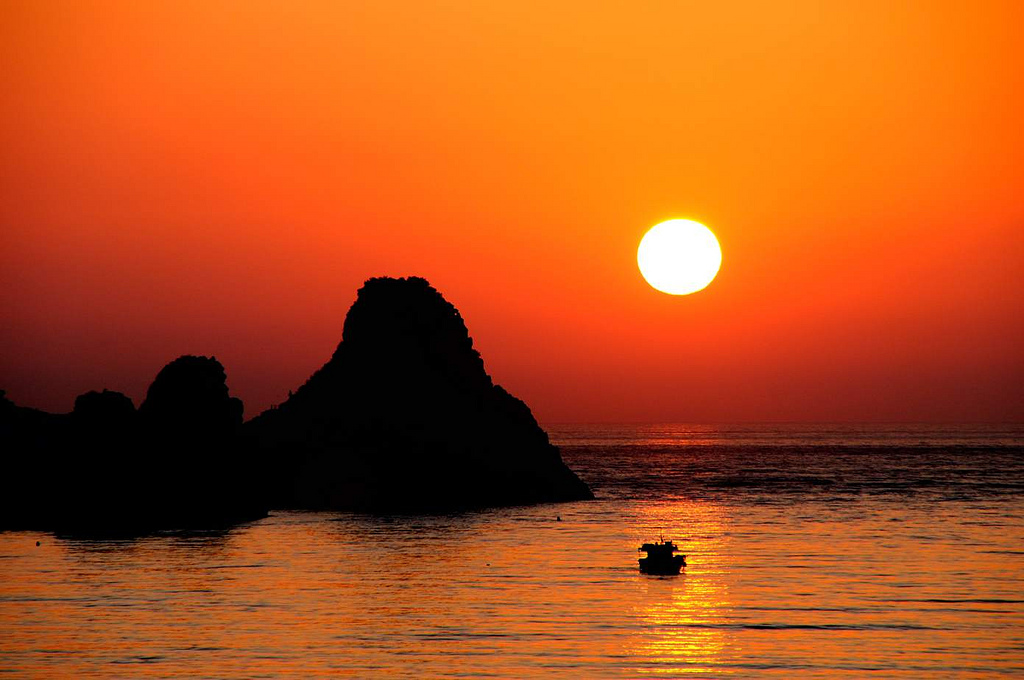 Etnos vasaros saulėlydis, Sicilija