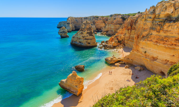 Beach on the algarve coast