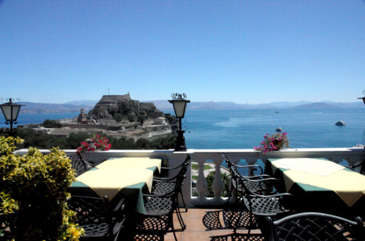 Cavalieri Hotel Rooftop Bar and Restaurant - View out to Sea