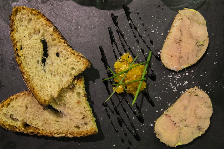 Foie gras et confis de gingembre