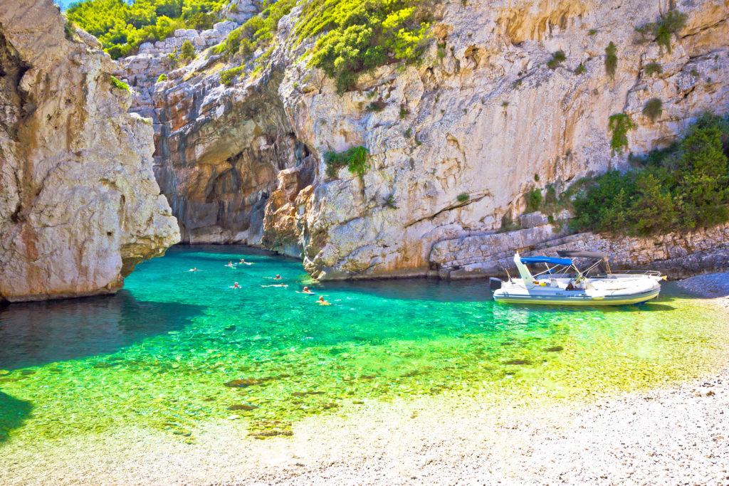 Amazing Stinva beach of Vis island, Dalmatia, Croatia