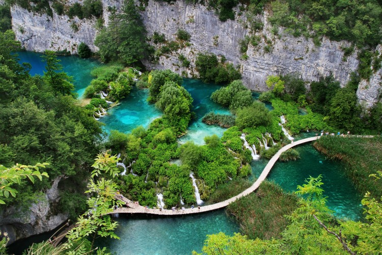 Waterfalls in Plitvice Lakes, Croatia