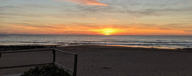 Sunset in Erretegia beach, Bidart