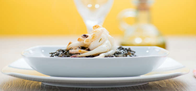 squid ink risotto dubrovnik food 