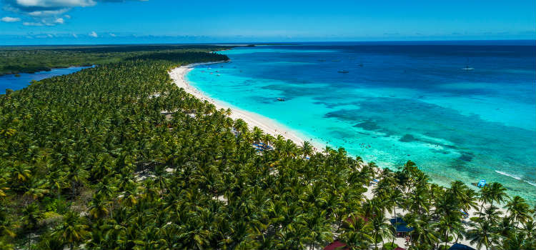 aerial view dominican republic