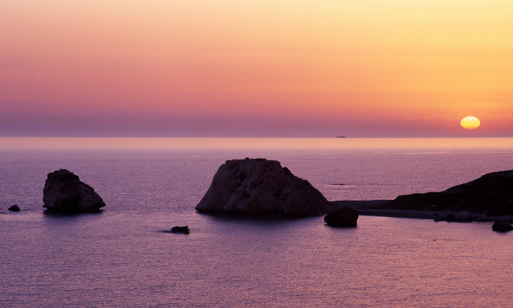 Sunsets at Aphrodite’s Rock, cyprus