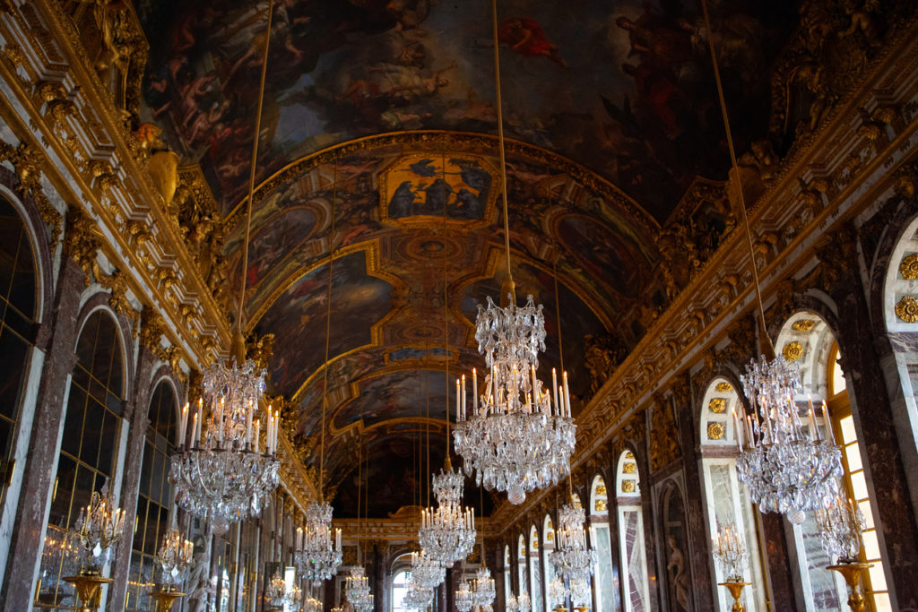 The Hall of Mirrors at the Palace of Versailles