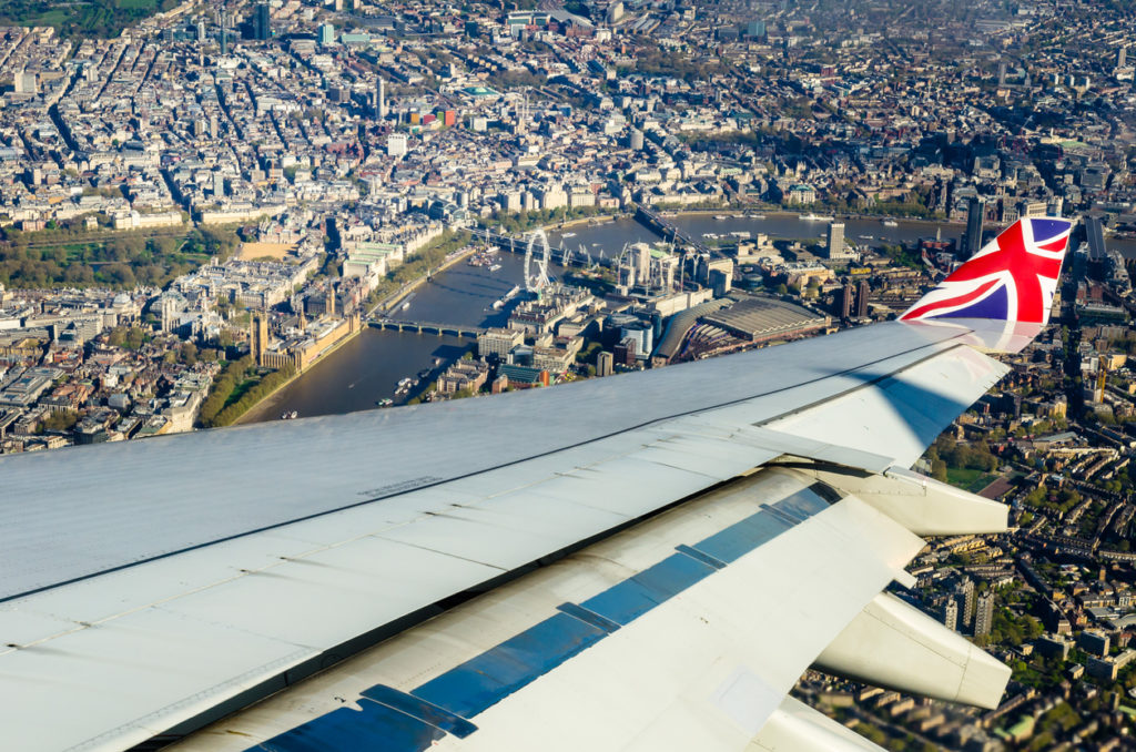 Flight over London